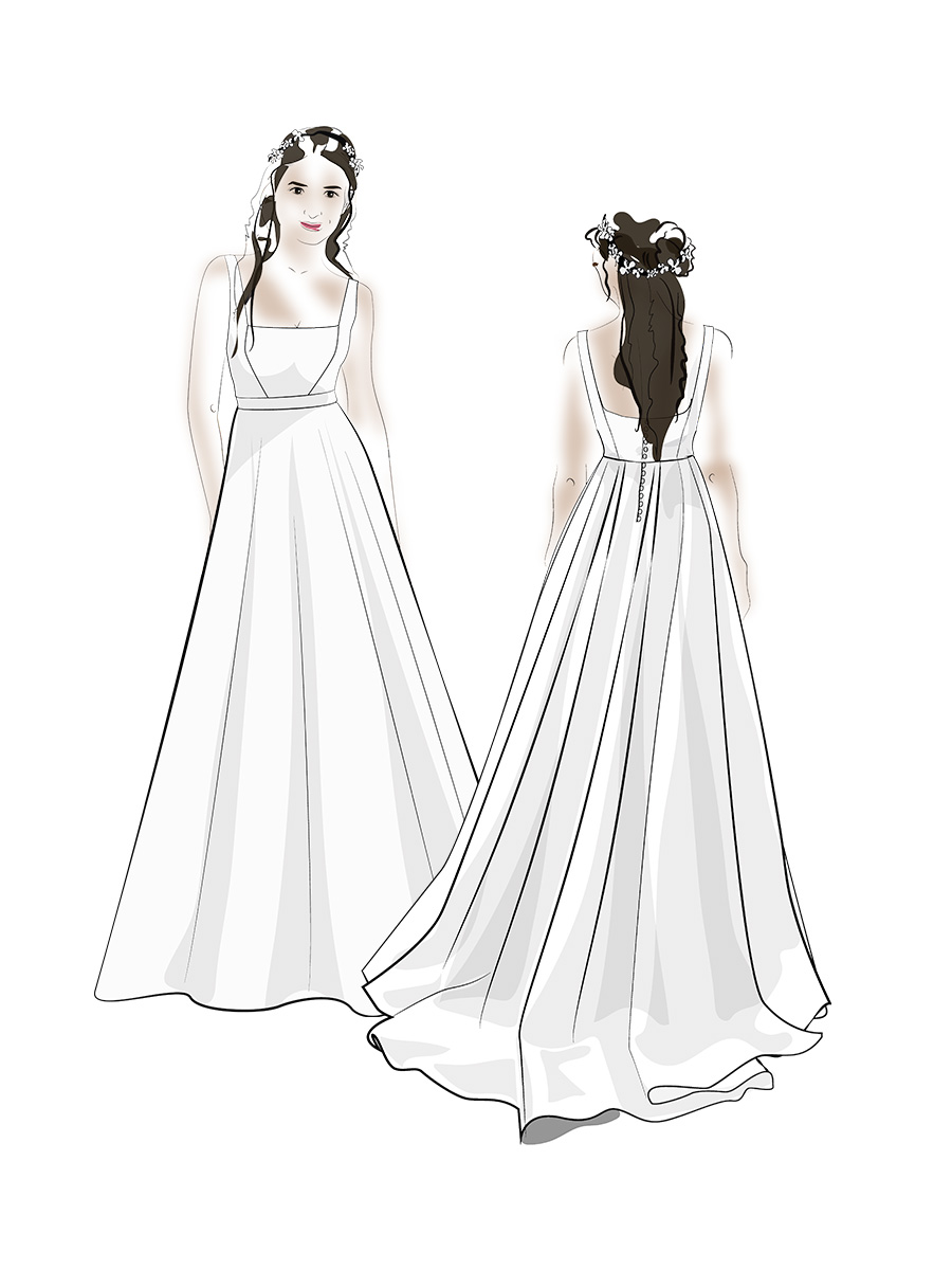 Dessin robe de mariée sur mesure Dessin robe de mariée sur mesure