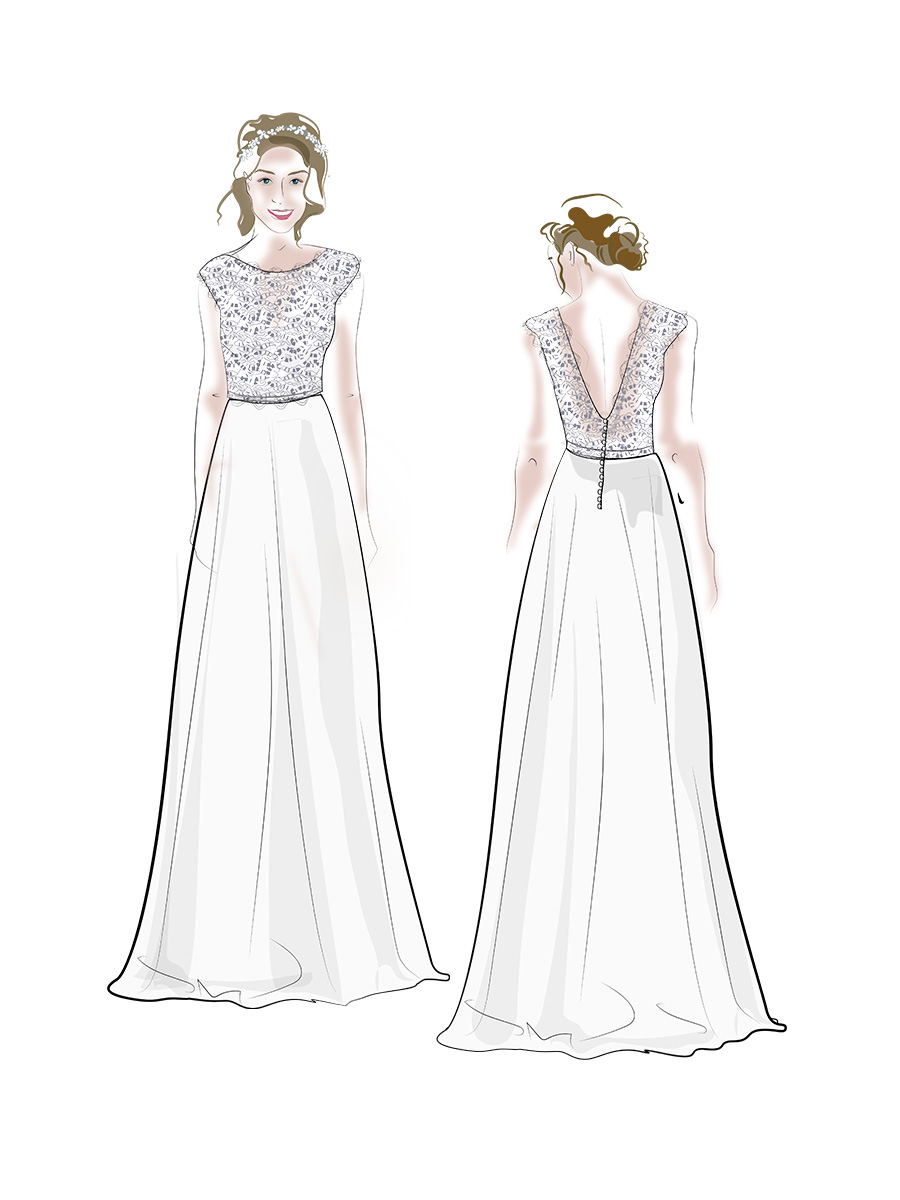 Dessin robe de mariée sur mesure Dessin robe de mariée sur mesure